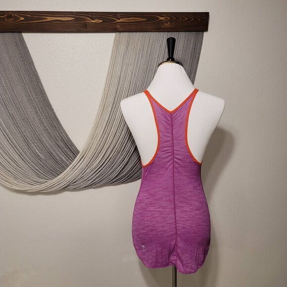 Lululemon Fuchsia Ruched Racerback Tank Sz 6 - Picture 3 of 6